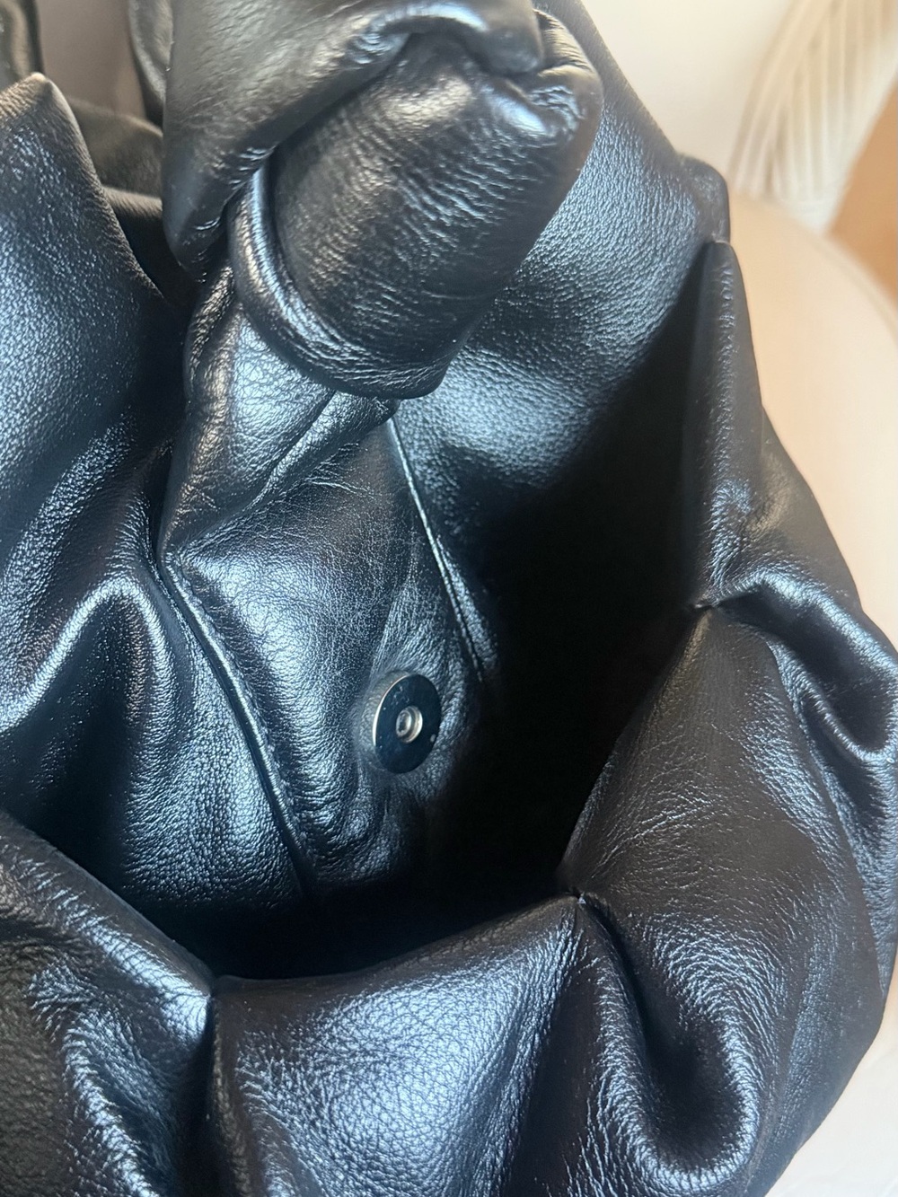 DOROTHEE SCHUMACHER Puffy Soft Calfskin Black Knotted Hobo! Large! New! - Picture 10 of 12